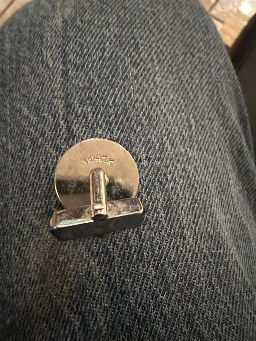 SWANK Silver Rectangular Geometric Cufflinks